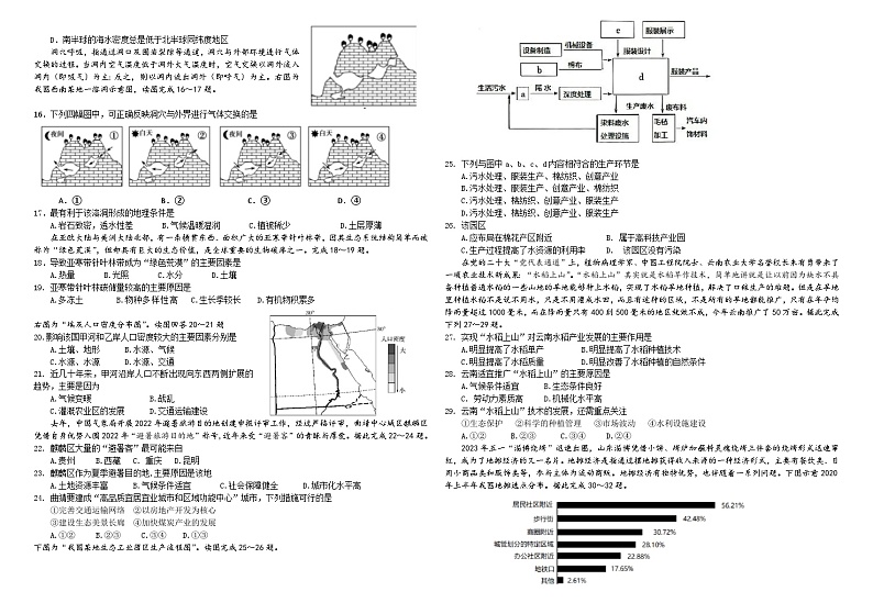 云南省曲靖市麒麟区2022-2023学年高一下学期期末地理试题02