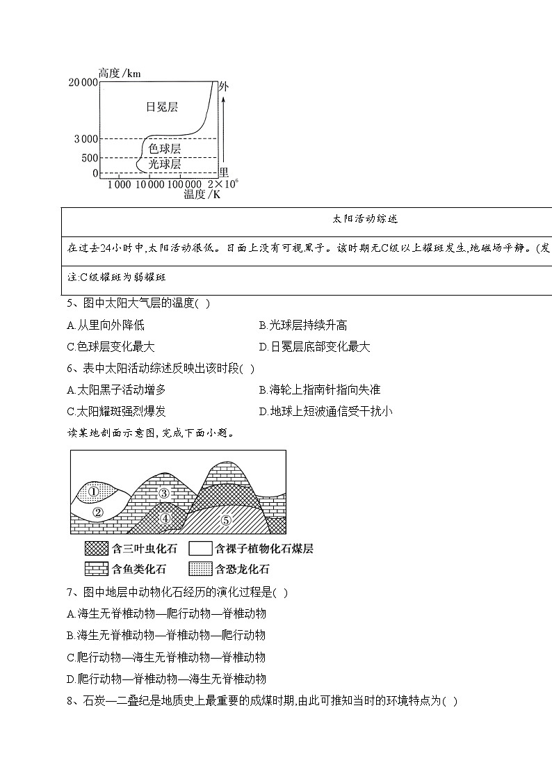 宣威市第三中学2022-2023学年高一下学期第一次月考地理试卷（含答案）第2页