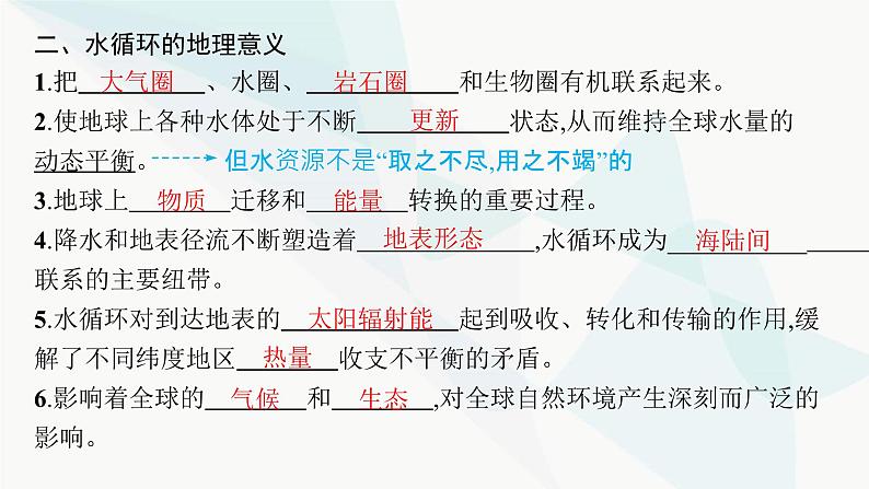 人教版高中地理必修第一册第3章地球上的水第1节水循环课件08