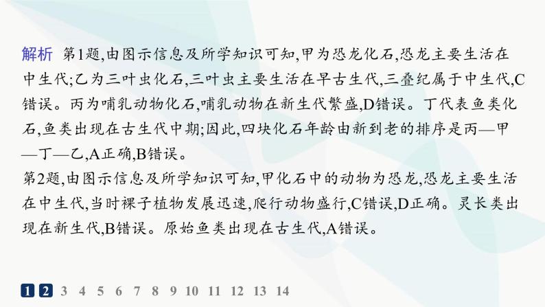 湘教版高中地理必修第一册第一章宇宙中的地球第4节地球的演化分层作业课件04