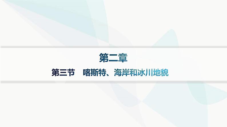 湘教版高中地理必修第一册第二章地球表面形态第3节喀斯特、海岸和冰川地貌课件01