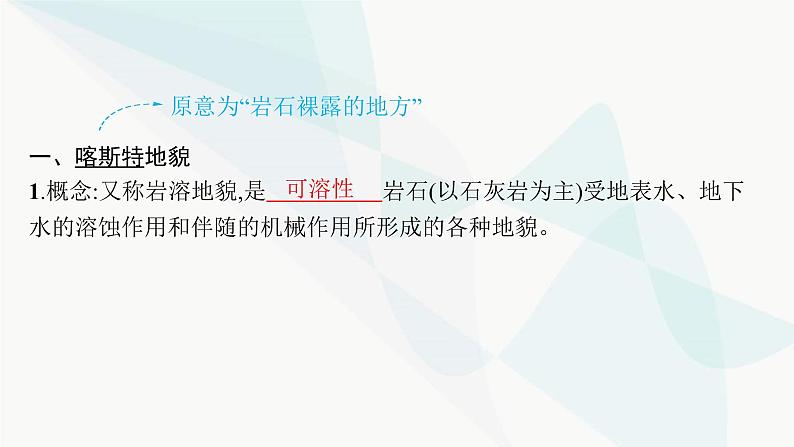 湘教版高中地理必修第一册第二章地球表面形态第3节喀斯特、海岸和冰川地貌课件05