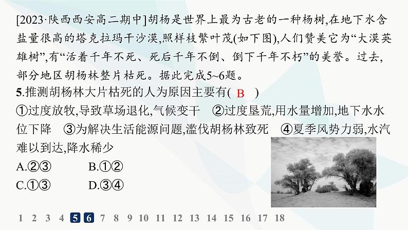 湘教版高中地理必修第一册第二章地球表面形态素养综合训练课件07