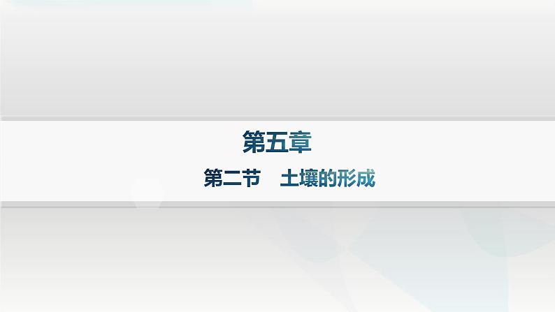 湘教版高中地理必修第一册第五章地球上的植被与土壤第2节土壤的形成课件第1页