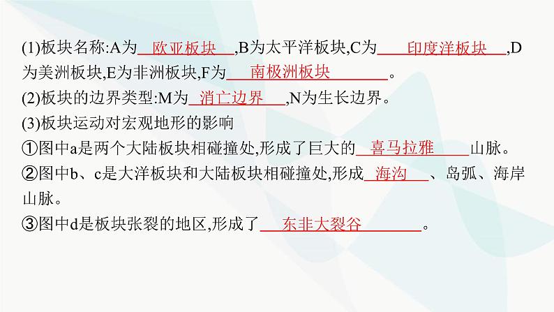 湘教版高中地理选择性必修1第2章岩石圈与地表形态第2节地表形态的变化第1课时内力作用与地表形态课件07