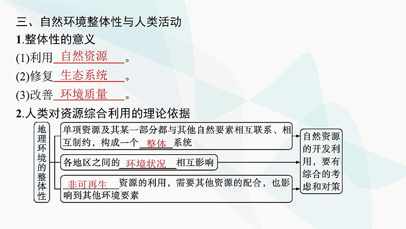 湘教版高中地理选择性必修1第5章自然环境的整体性与差异性第1节自然环境的整体性课件08