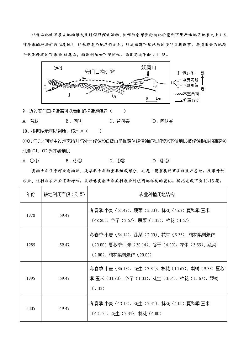 真题必刷卷（二）-高考地理全真模拟卷（福建专用）03