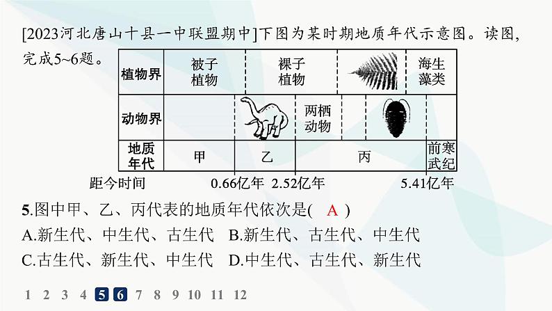 人教版高中地理必修第一册第1章宇宙中的地球素养综合训练课件06