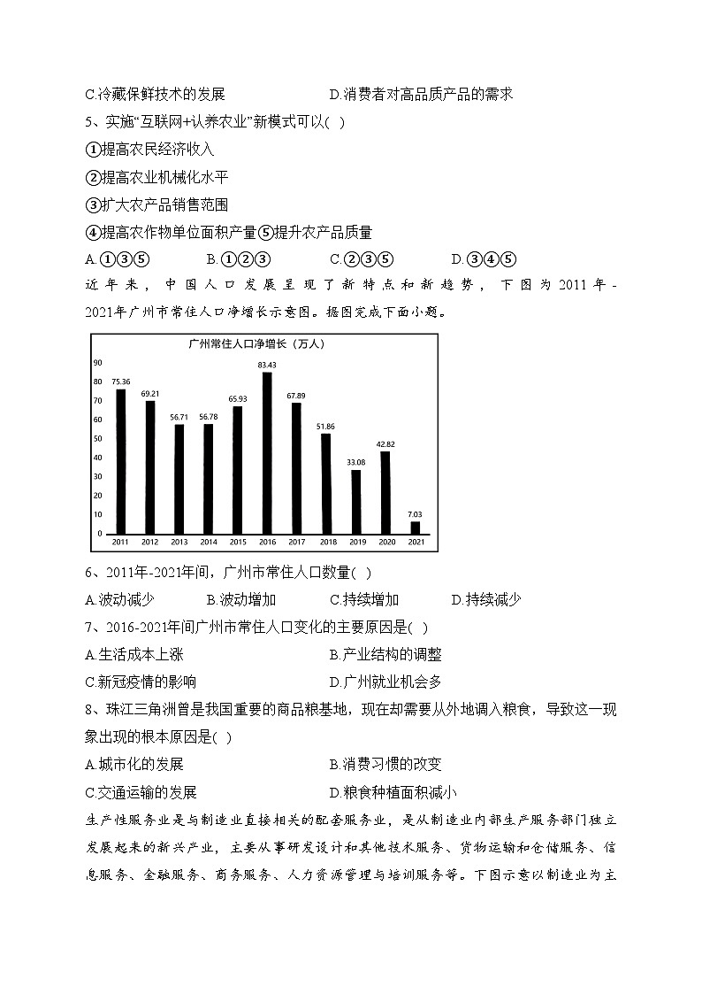 江西省上饶市2022-2023学年高一下学期期末教学质量测试地理试卷（含答案）第2页