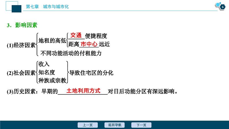 高考地理一轮考点复习课件 第17讲　城市内部空间结构与不同等级城市的服务功能　　 (含解析)07