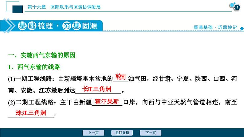 高考地理一轮考点复习课件 第33讲　资源的跨区域调配——以我国西气东输为例 (含解析)第4页