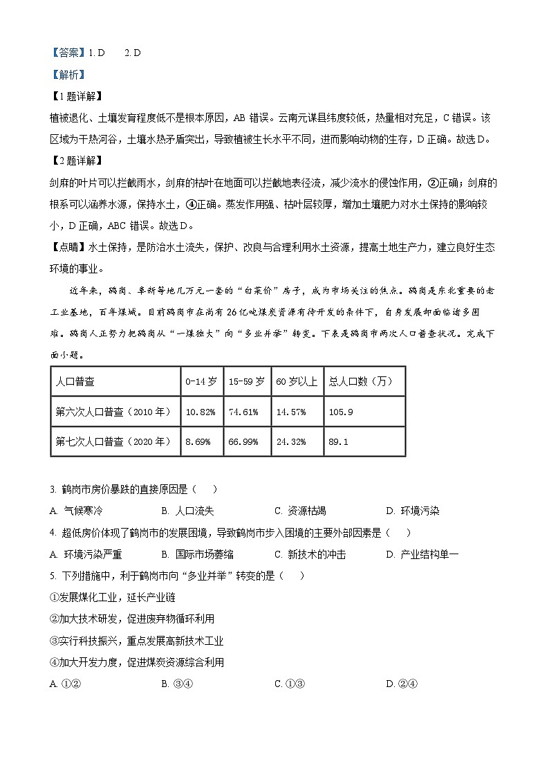 精品解析：山东省聊城第一中学2022-2023学年高二下学期期末地理试题（解析版）02