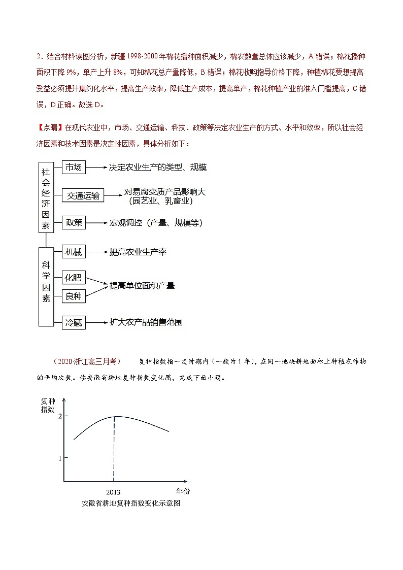 高考地理二轮专题复习分层训练解密10 农业生产（含解析）第2页