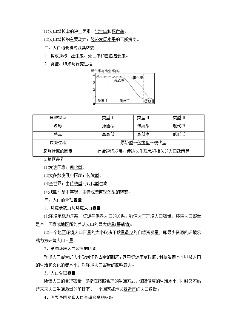 高考地理一轮考点讲练复习 第15讲　人口的数量变化与人口的合理容量 (含解析)02