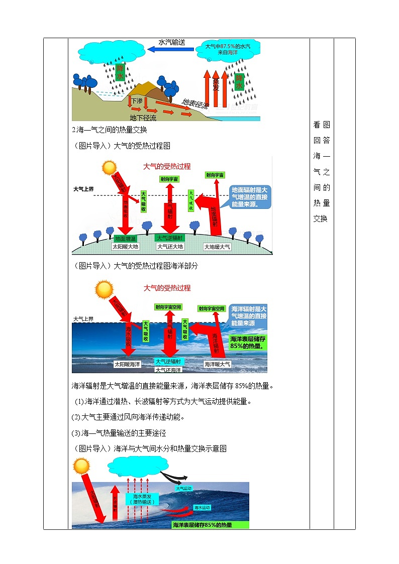 人教版高中地理选修一 4.3《海——气相互作用》教案02