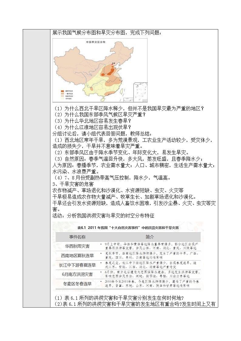 新人教版高中地理必修一 6.1《气象灾害》教案03
