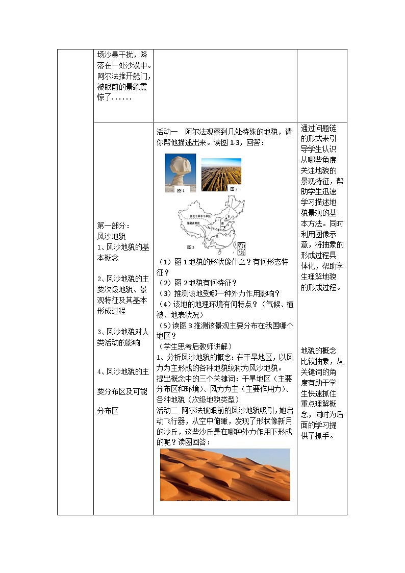 高中地理 （人教版2019） 必修第一册]4.1 常见的地貌类型教学设计（表格式）02