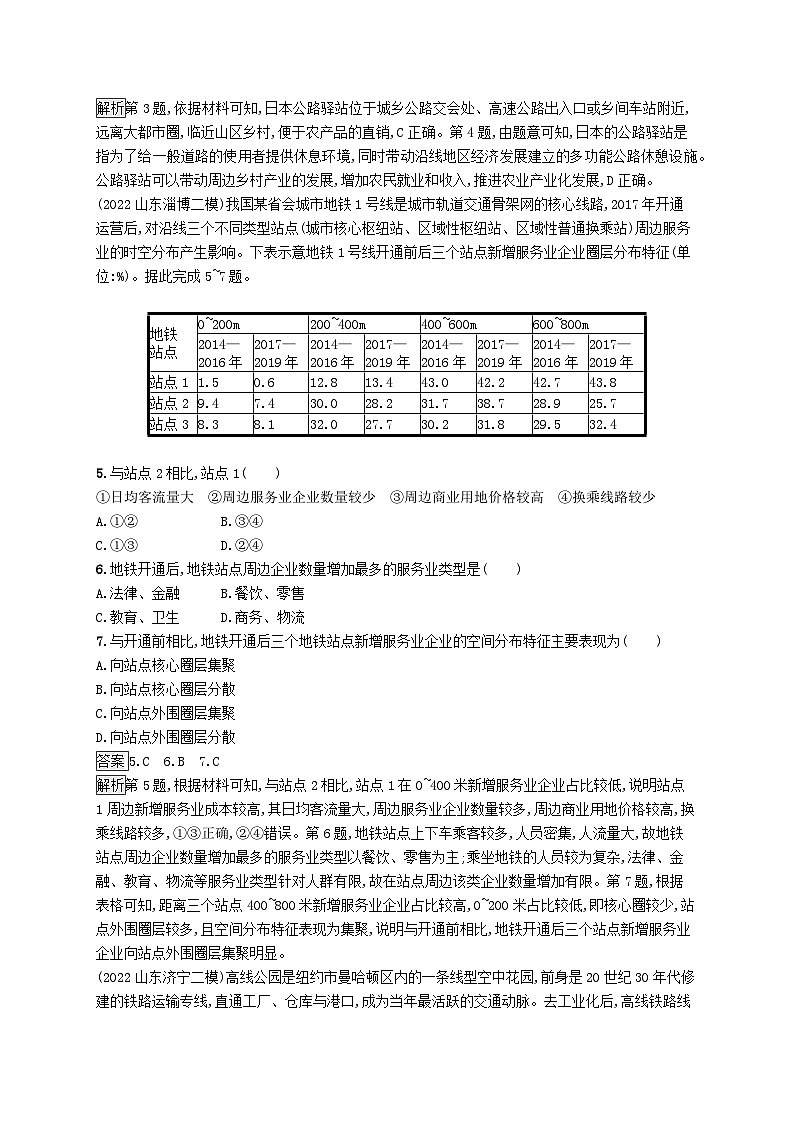 适用于新教材2024版高考地理一轮总复习第二部分人文地理考点规范练28鲁教版第2页
