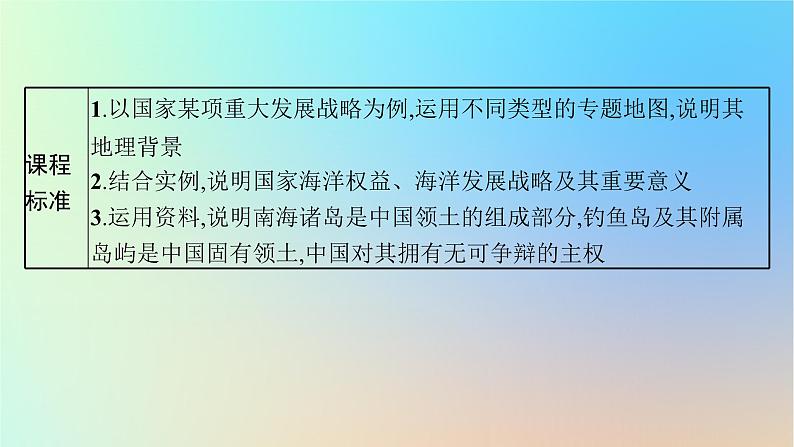 适用于新教材2024版高考地理一轮总复习第二部分人文地理第九单元环境与发展第2节长江经济带发展战略海洋权益与海洋发展战略课件鲁教版03