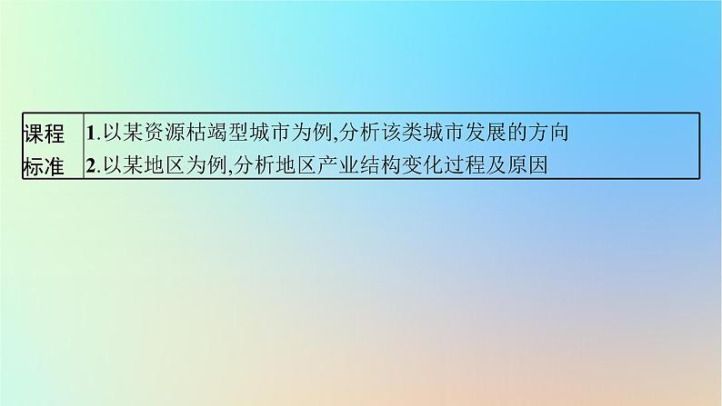 适用于新教材2024版高考地理一轮总复习第三部分区域发展第十一单元不同类型区域的发展第2节资源枯竭地区和产业结构转型地区的发展课件鲁教版第3页