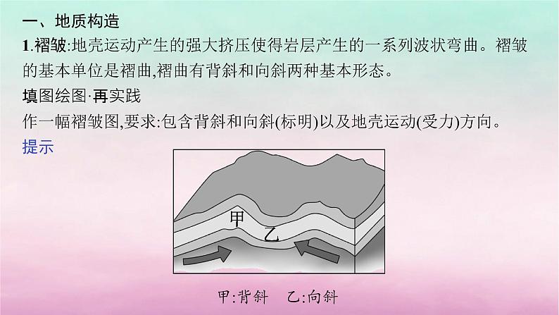 适用于新教材2024版高考地理一轮总复习第3章岩石圈与地表形态第5讲课时2地质构造与火山喷发课件湘教版第4页