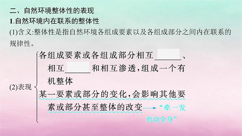 适用于新教材2024版高考地理一轮总复习第6章自然环境的整体性与差异性第13讲课时1自然环境的整体性课件湘教版06