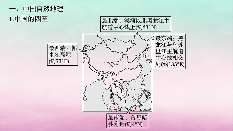 适用于新教材2024版高考地理一轮总复习第16章中国地理第35讲中国地理概况课件湘教版05