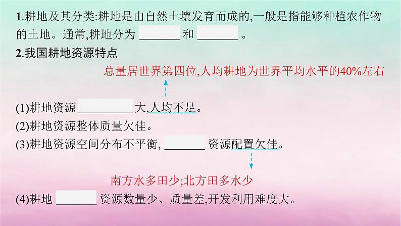 适用于新教材2024版高考地理一轮总复习第13章自然资源与国家安全第28讲课时1耕地资源与国家粮食安全课件湘教版第5页