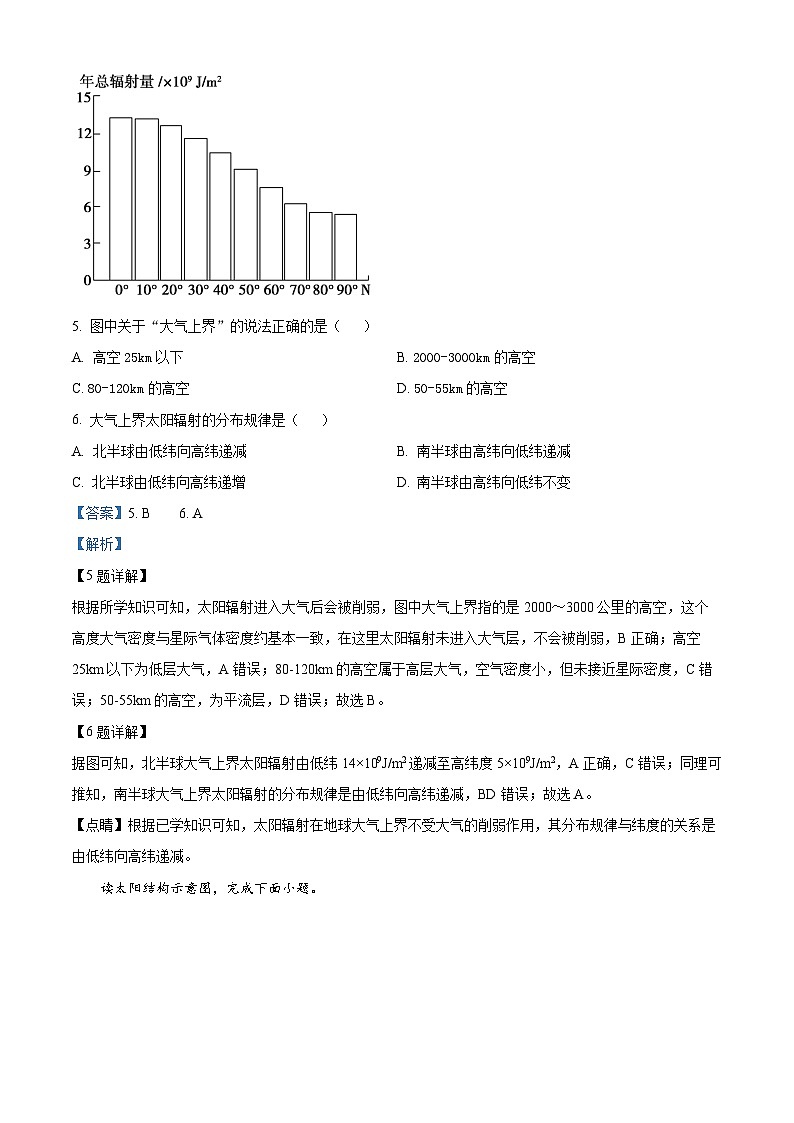 精品解析：四川省成都市郫都区2022-2023学年高一上学期期中地理试题（解析版）03