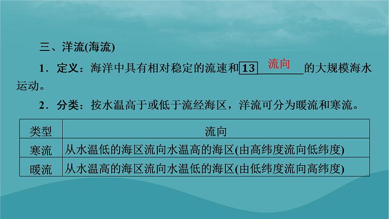 2023年新教材高中地理第4章地球上的水第2节海水的性质和运动第2课时海水的运动课件湘教版必修第一册第8页