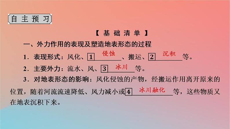 2023年新教材高中地理第2章岩石圈与地表形态第2节地表形态的变化第2课时外力作用与地表形态课件湘教版选择性必修1第4页