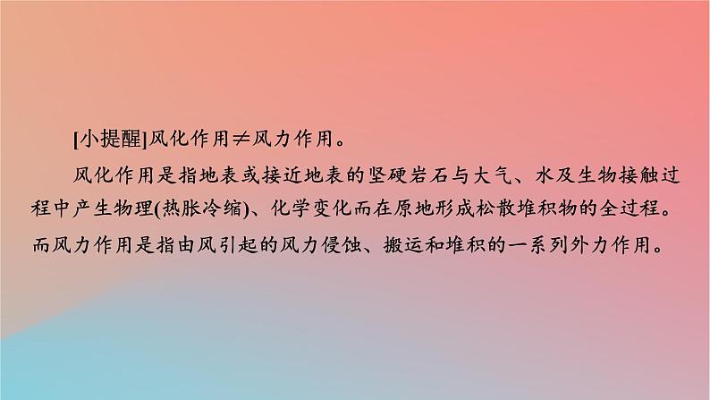 2023年新教材高中地理第2章岩石圈与地表形态第2节地表形态的变化第2课时外力作用与地表形态课件湘教版选择性必修1第6页