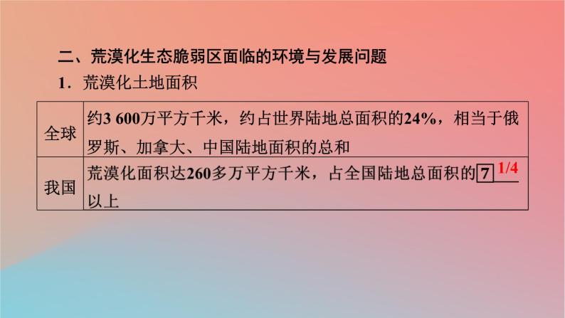 2023年新教材高中地理第2章区域发展第4节生态脆弱区的综合治理__以我国荒漠化地区为例课件湘教版选择性必修207