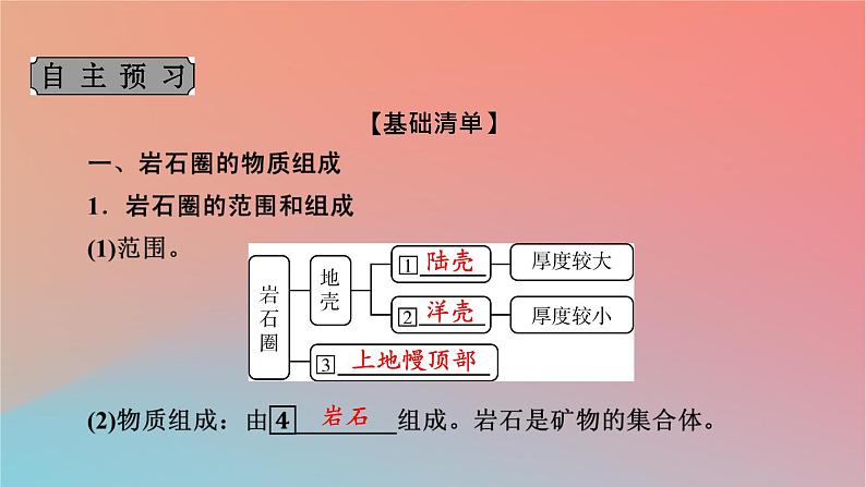 2023年新教材高中地理第2章地表形态的变化第2节岩石圈的物质组成及循环课件中图版选择性必修104