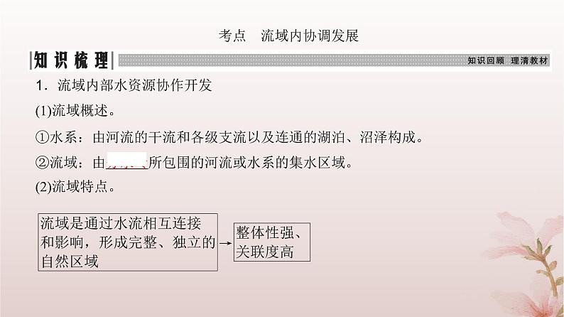 2024届高考地理一轮总复习第三部分区域发展第十六章区际联系与区域协调发展第38讲流域内协调发展课件04