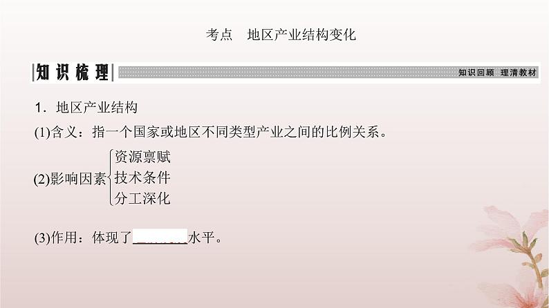 2024届高考地理一轮总复习第三部分区域发展第十五章城市产业与区域发展第37讲地区产业结构变化课件第4页