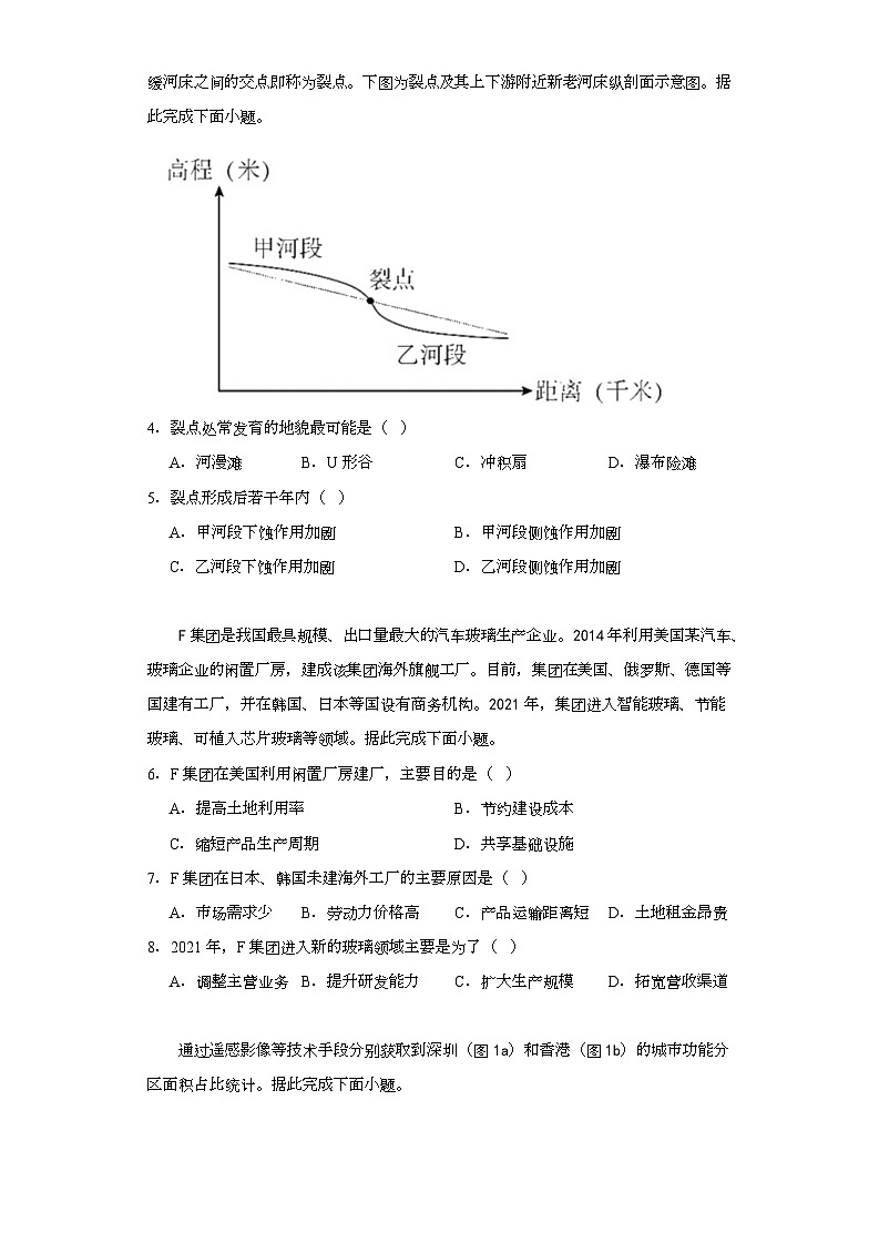 2023届四川省泸县第一中学高三下学期三诊模拟文综地理试题（含解析）02