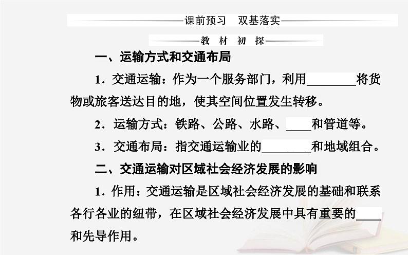 新教材2023高中地理第三章产业区位选择第四节运输方式和交通布局与区域发展的关系课件中图版必修第二册第3页