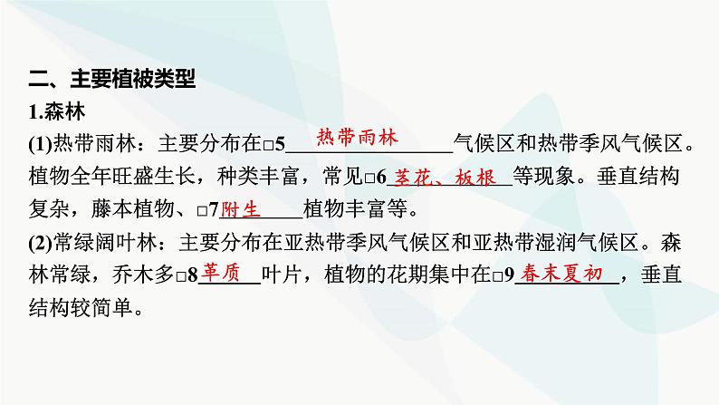 2024届高考地理一轮复习第六章自然环境的整体性与差异性第一节植被与土壤课件04