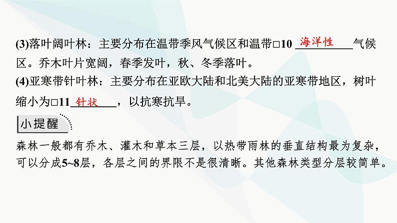 2024届高考地理一轮复习第六章自然环境的整体性与差异性第一节植被与土壤课件05