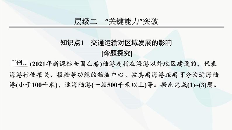 2024届高考地理一轮复习第十一章交通运输布局与区域发展第二节交通运输布局对区域发展的影响课件第7页