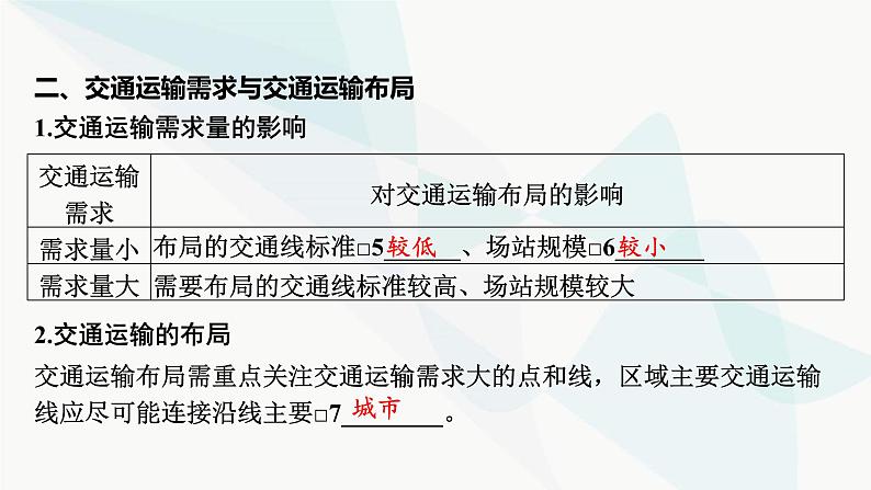 2024届高考地理一轮复习第十一章交通运输布局与区域发展第一节区域发展对交通运输布局的影响课件06