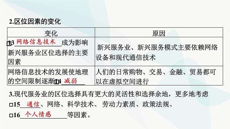 2024届高考地理一轮复习第十章产业区位因素第三节服务业区位因素及其变化课件07