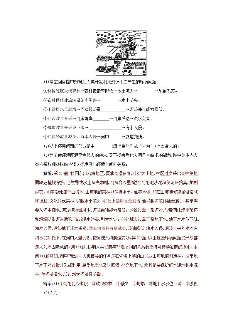 新教材2023高中地理第五章环境与发展第一节人类面临的主要环境问题同步测试新人教版必修第二册03