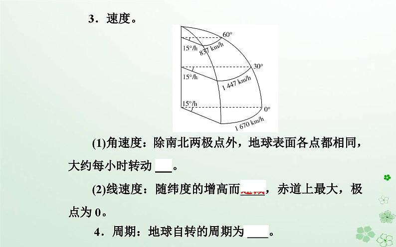 新教材2023高中地理第一章地球的运动第一节地球的自转和公转课件中图版选择性必修105