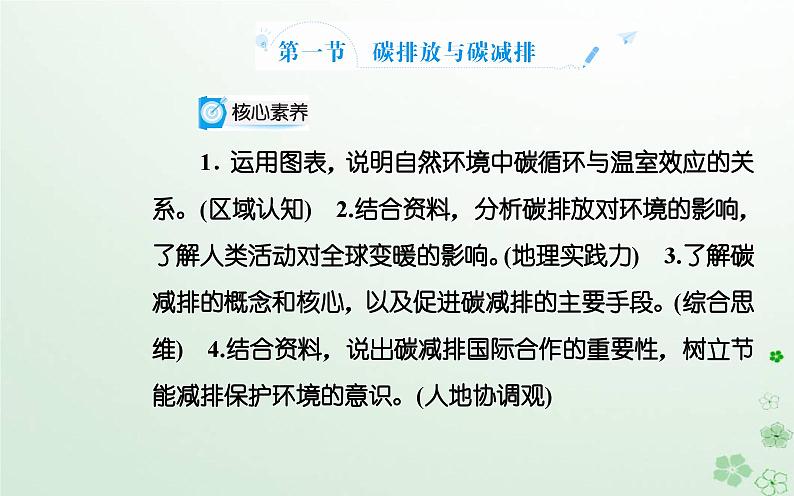 新教材2023高中地理第三章环境与国家安全第一节碳排放与碳减排课件中图版选择性必修302