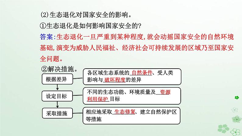 新教材2023高中地理第三章环境安全与国家安全第三节生态保护与国家安全课件新人教版选择性必修305