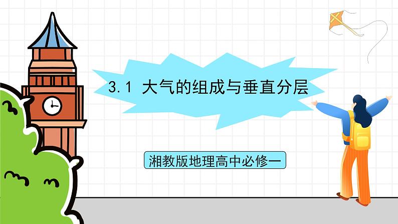 湘教版地理高中必修一 3.1《大气的组成与垂直分层》课件01