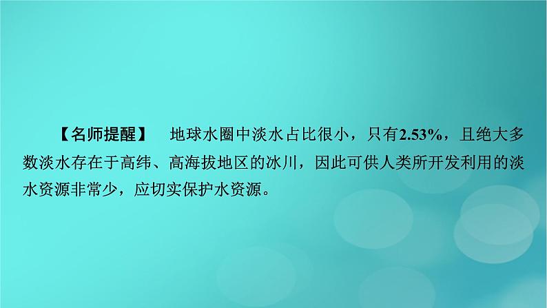 新高考适用2024版高考地理一轮总复习第1部分自然地理第4章地球上的水第1讲水循环和陆地水体及其相互关系考点2陆地水体及其相互关系课件第6页