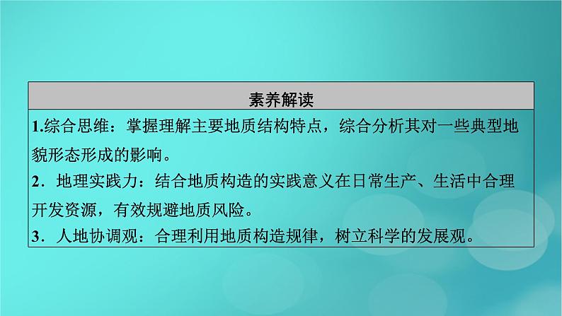 新高考适用2024版高考地理一轮总复习第1部分自然地理第5章地貌与地表形态的塑造第3讲构造地貌的形成考点1地质构造与地貌课件第6页